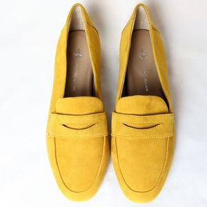 Antonio Melani Mustard Yellow Leather Loafers